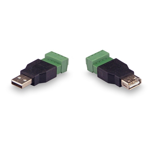 Комплект передачи USB  по витой паре  (USB male - USB female) арт.083097