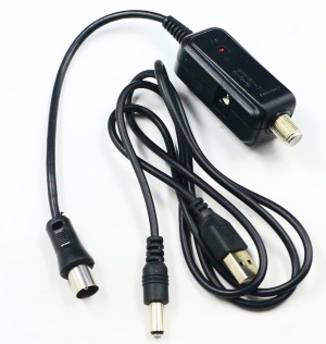 Инжектор 5V под F коннектор с USB переходником арт.040101