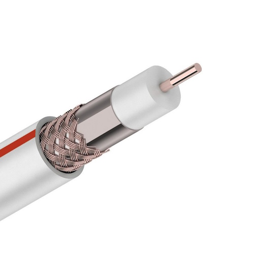 Кабель RG-6/64 ССS/AL SAT- Premium белый арт.020271